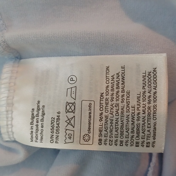 H&M Light Blue  Ruffle Top Size M - Picture 6 of 8